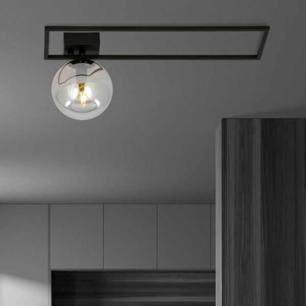 LAMPA SUFITOWA PLAFON CZARNY KLOSZ KULA EMIBIG IMAGO 1B BLACK/GRAFIT
