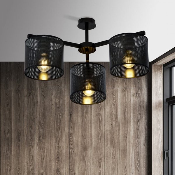 LAMPA SUFITOWA Z ABAŻURAMI EMIBIG JORDAN 3 BLACK