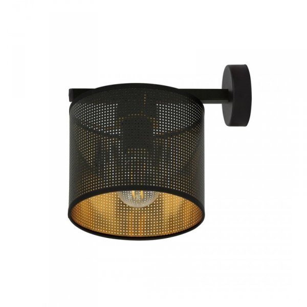 KINKIET KLASYCZNY Z ABAŻUREM EMIBIG JORDAN K1 BLACK/GOLD