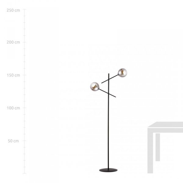 LAMPA PODŁOGOWA STOJĄCA EMIBIG LINEAR LP2 BLACK/GRAFIT