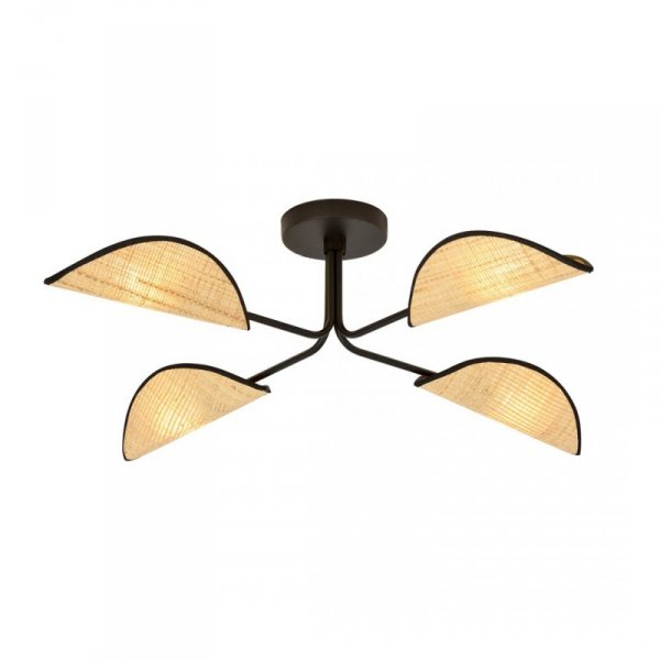 LAMPA SUFITOWA DO POKOJU SYPIALNI DEKORACYJNA EMIBIG GOMEZ 4 RATTAN