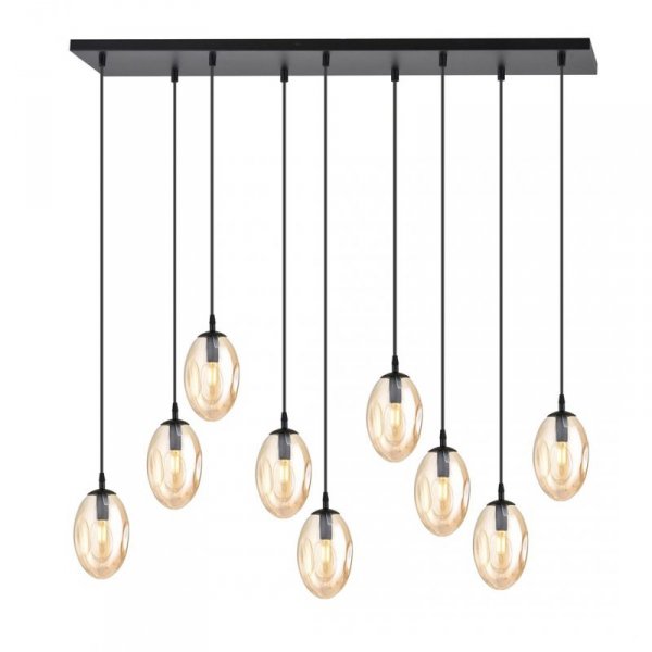 LAMPA WISZĄCA SZKLANA NAD STÓŁ DO SALONU JADALNI EMIBIG ASTRAL 9 BL MIODOWY