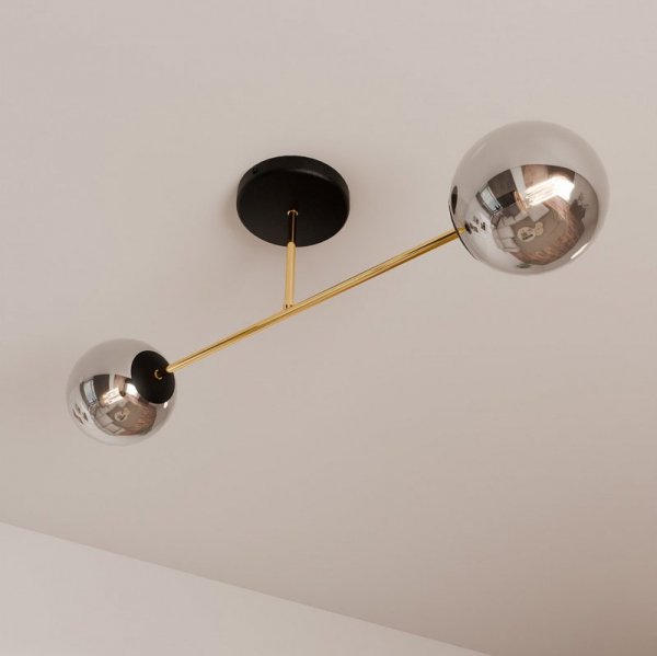 LAMPA SUFITOWA KULE SZKLANE DO POKOJU SALONU SYPIALNI EMIBIG MAGNUM 2 BL GRAFIT