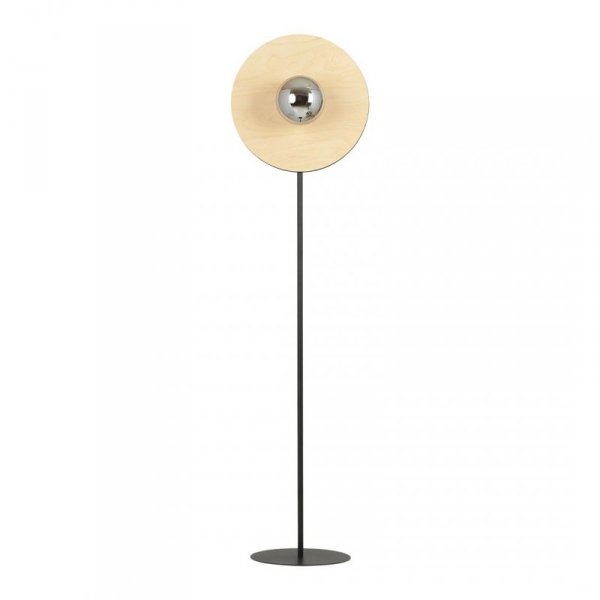 LAMPA PODŁOGOWA NOWOCZESNA KULA SZKLANA EMIBIG SOHO LP1 GRAFIT oprawa oświetleniowa