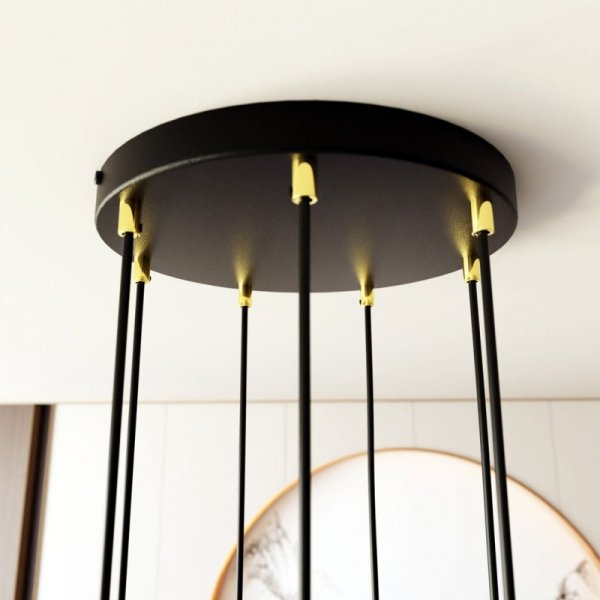 LAMPA WISZĄCA TUBA NAD STÓŁ BAR WYSPĘ DO KUCHNI JADALNI EMIBIG SELTER 7 PREMIUM GOLD  oprawa oświetleniowa