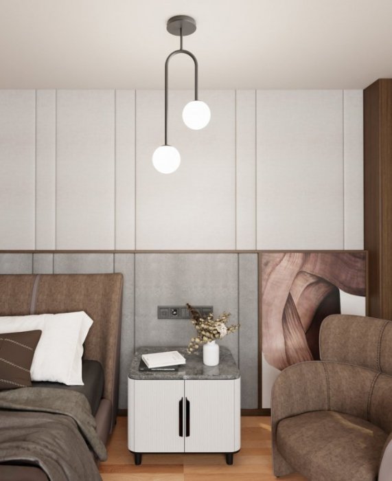 LAMPA WISZĄCA CZARNA NOWOCZESNA KULE ATRIA 2 BL OPAL oprawa oświetleniowa