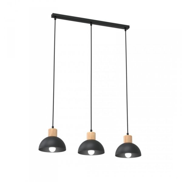 LAMPA WISZĄCA CZARNA NOWOCZESNA NAD STÓŁ EMIBIG SECO 3 BL oprawa oświetleniowa