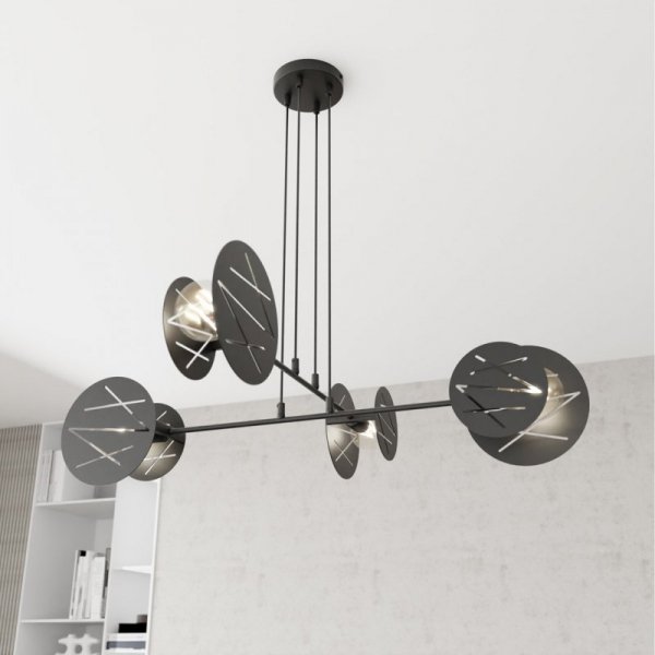 LAMPA WISZĄCA NOWOCZESNA EMIBIG XOTIC 4 BL oprawa oświetleniowa