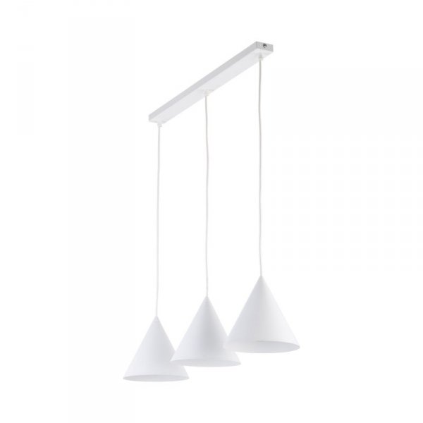 TK LIGHTING LAMPA CONO WHITE LAMPA WISZĄCA 3 LISTWA