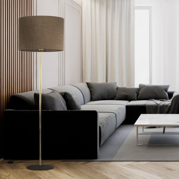 TK LIGHTING LAMPA UMBERTO BROWN GOLD LAMPA PODŁOGOWA 1