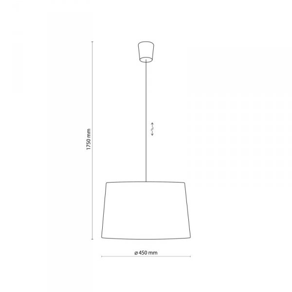 TK LIGHTING MAJA BLACK 1885  LAMPA WISZĄCA CZARNY ABAŻUR