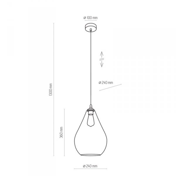 TK LIGHTING FUENTE LAMPA WISZĄCA 1 PŁ