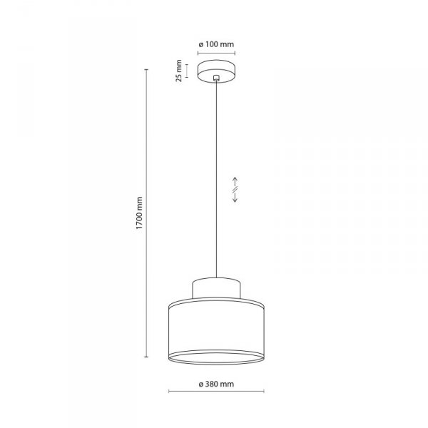 TK LIGHTING LAMPA Z ABAŻUREM DUO JUTA BROWN LAMPA WISZACA 1