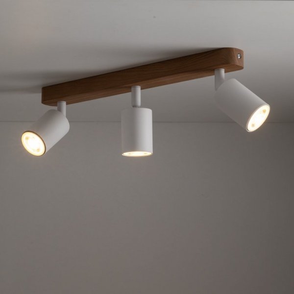 TK LIGHTING TOP WOOD WHITE LAMPA SUFITOWA 3 PŁ