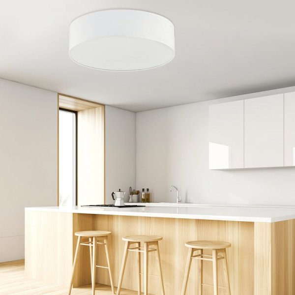 TK LIGHTING RONDO WHITE 3331 LAMPA SUFITOWA PLAFON BIAŁY ABAŻUR DUŻY 50CM