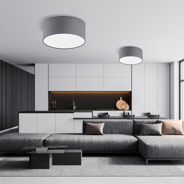 TK LIGHTING RONDO GRAY 3332 LAMPA SUFITOWA PLAFON SZARY 30CM