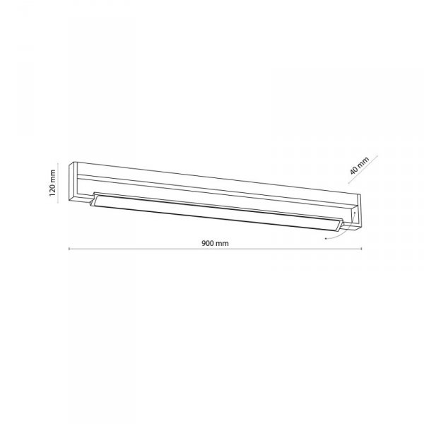 TK LIGHTING DEKSTER BLACK KINKIET LED