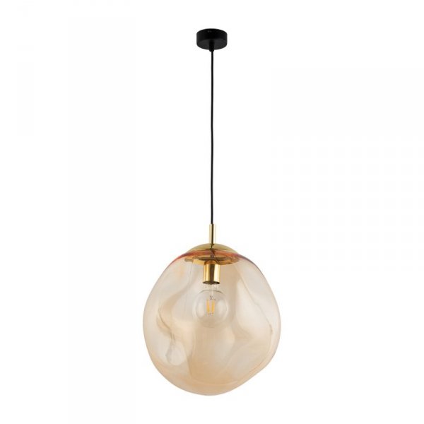 TK LIGHTING SOL AMBER 4261 LAMPA WISZĄCA NIEREGULARNY KSZTAŁT KLOSZA BURSZTYNOWA