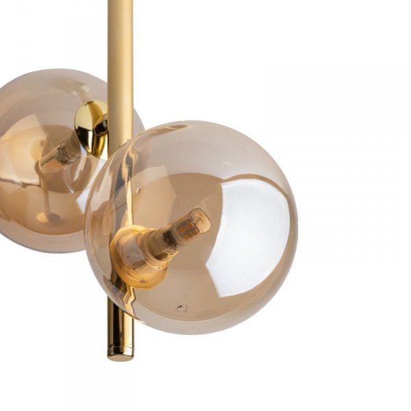 TK LIGHTING ESTERA GOLD 4547 LAMPA SUFITOWA ZŁOTA KULE BURSZTYNOWE PODWÓJNA