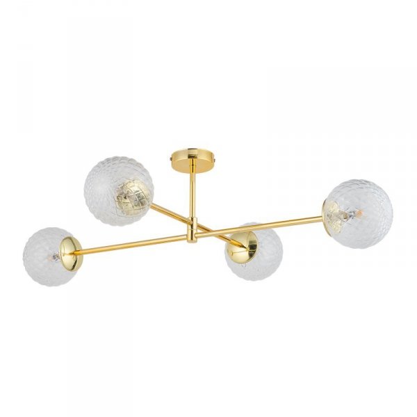 TK LIGHTING CADIX GOLD 4607 LAMPA SUFITOWA ZŁOTA SZKLANE KLOSZE KULE