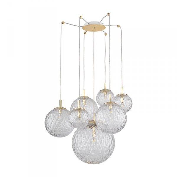 TK LIGHTING CADIX GOLD 4608 LAMPA SUFITOWA WISZĄCA ZŁOTA SZKLANE KULE