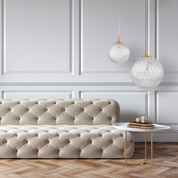 TK LIGHTING CADIX GOLD 4610 LAMPA WISZĄCA ZŁOTA KULA SZKLANA 30CM