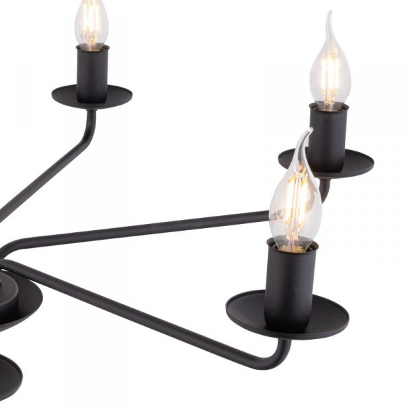 TK LIGHTING LIMAL 4612 LAMPA WISZĄCA ŻYANDOLKLASYCZNY ŚWIECZNIKOWY CZARNY