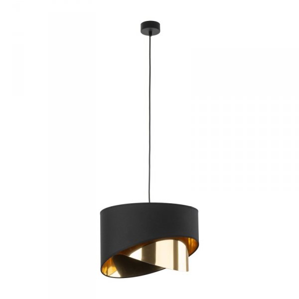 TK LIGHTING GRANT BLACK 4823 LAMPA WISZĄCA CZARNO ZŁOTA Z ABAŻUREM