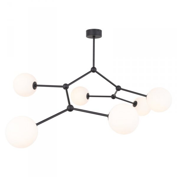 TK LIGHTING FAIRY BLACK 4856 LAMPA SUFITOWA PLAFON CZARNY Z BIAŁYMI KULAMI KULE