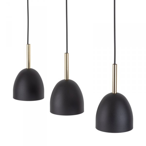 TK LIGHTING NORD BLACK 4871 LAMPA WISZĄCA CZARNA NAD STÓŁ METALOWA ZE ZŁOTYM