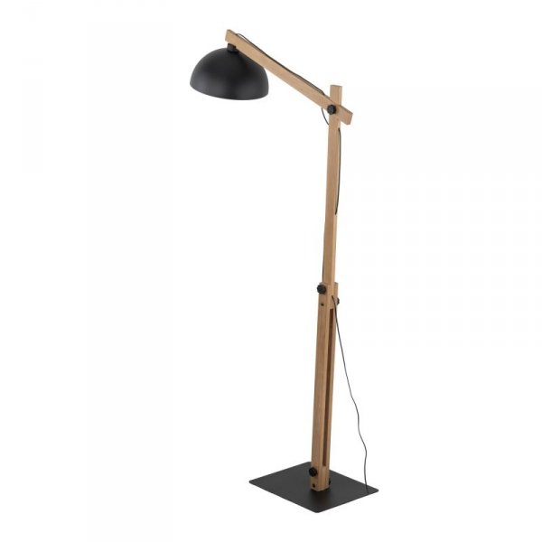 TK LIGHTING OSLO 5582 LAMPA PODŁOGOWA DREWNIANA CZARNA W STYLU INDUSTRIALNYM