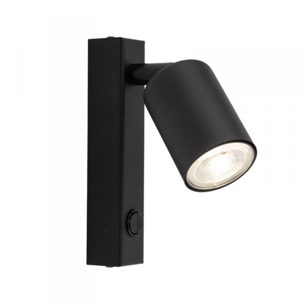 TK LIGHTING LAMPA TOP BLACK KINKIET 1