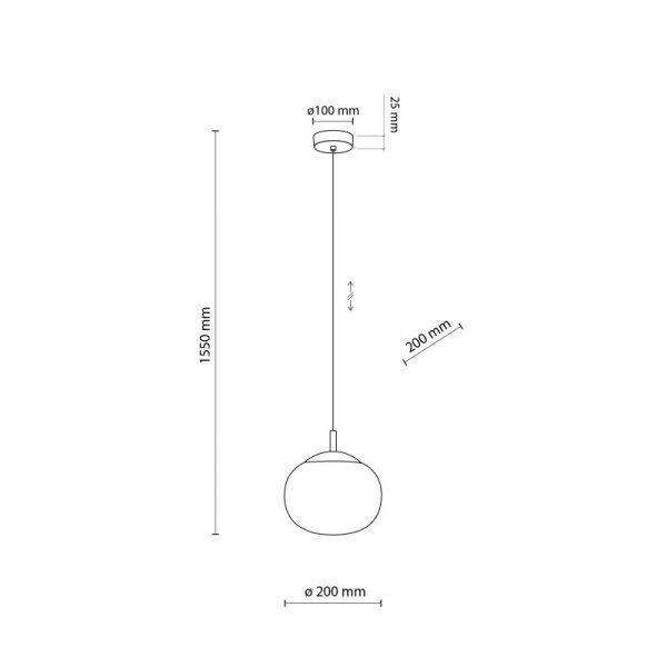 TK LIGHTING LAMPA VIBE WHITE LAMPA WISZĄCA 1 200