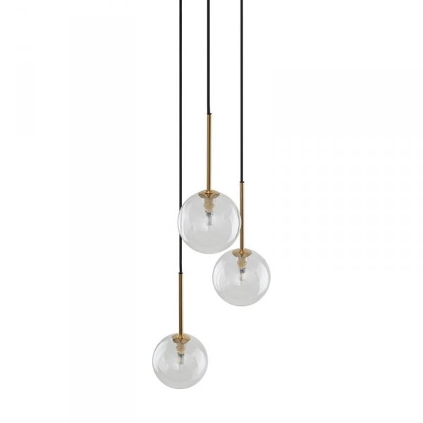 TK LIGHTING LAMPA NILOS BLACK / GOLD LAMPA WISZACA 3PŁ