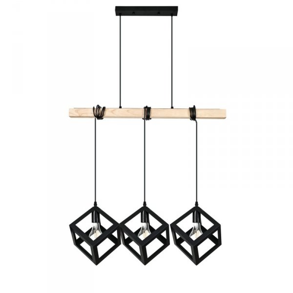 FONTE BLACK LAMPA WISZĄCA 3XE27