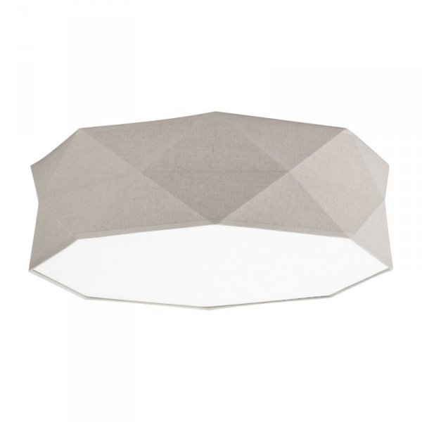 TK LIGHTING KANTOOR NATURE 6195 LAMPA SUFITOWA PLAFON DUŻY ABAŻUR NATURALNY MATERIAŁ LNIANY 52CM
