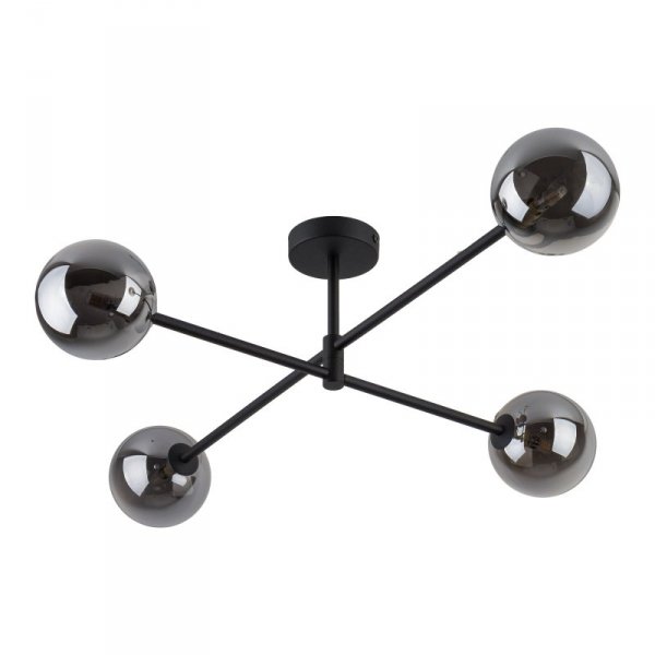 TK LIGHTING 6235 SARIUS BLACK GRAPHITE LAMPA SUFITOWA  CZARNA KULE GRAFITOWE