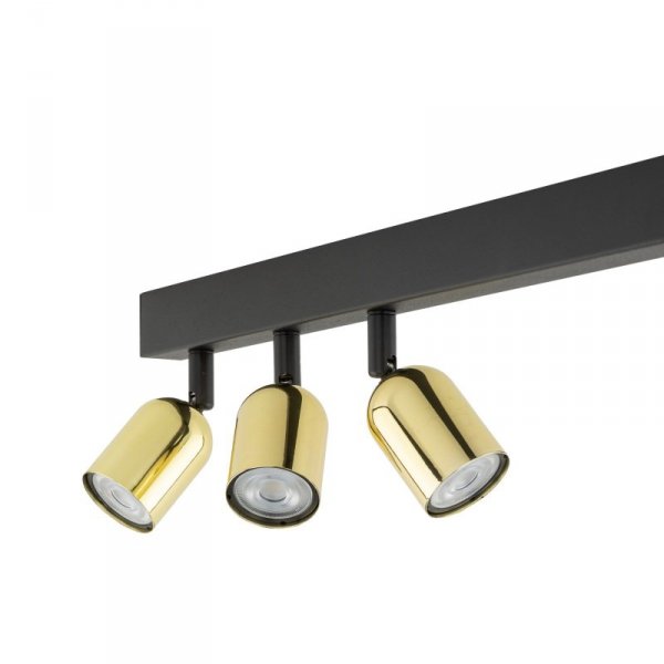 TK LIGHTING TOP GOLD 6314 LAMPA SUFITOWA PLAFON SPOT CZARNO ZŁOTY REFLEKTORKI