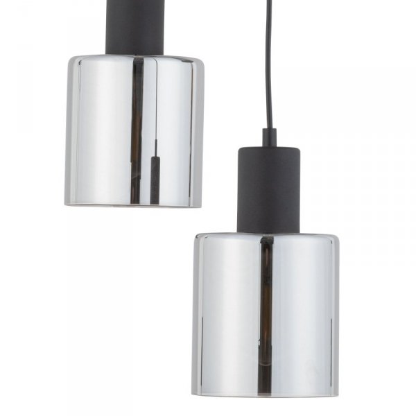 TK LIGHTING SIERRA BLACK 6655 LAMPA WISZĄCA CZARNA KLOSZE SZKLANE GRAFITOWE
