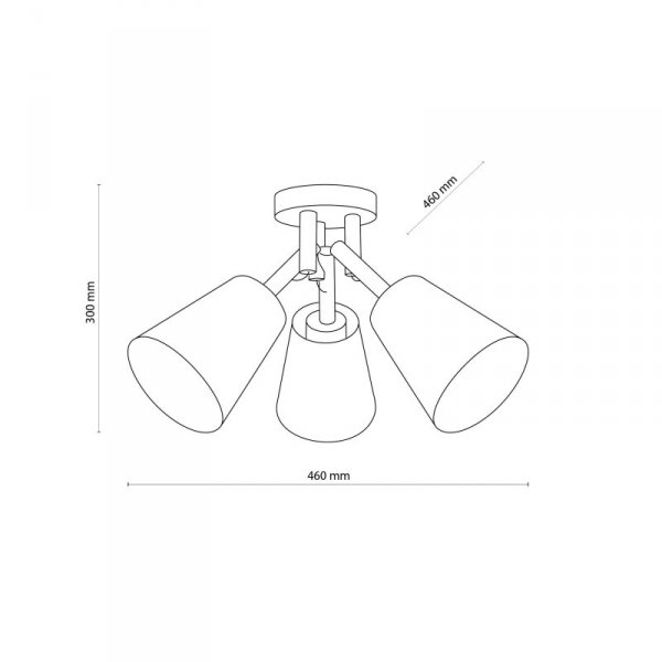 TK LIGHTING VAIO WHITE 665 LAMPA SUFITOWA PLAFON DREWNIANY Z BIAŁYMI ABAŻURAMI