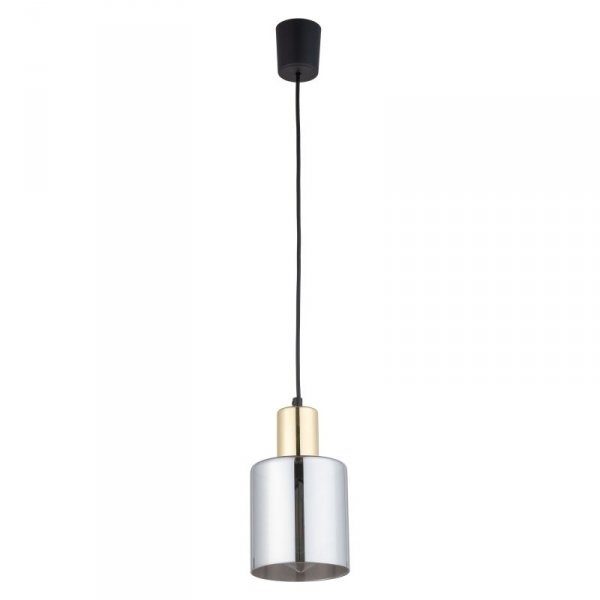 TK LIGHTING SIERRA GOLD 6661 LAMPA WISZĄCA CZARNO ZŁOTA GRAFITOWY KLOSZ