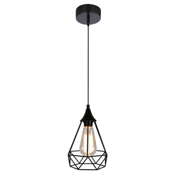 ARANŻACJA-GRAF-LAMPA-WISZĄCA-DRUCIANA-1X60W E27 CZARNA-WWW.WSZYSTKIELAMPY.PL-31-62888