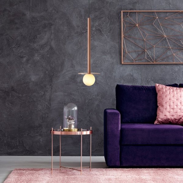 Lampa wisząca Bolita mała 1xG9 różowe złoto LP-048/1PS GR