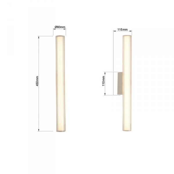 Kinkiet Linea LED CCT IP44 chrom LP-0510/1W-45 CH