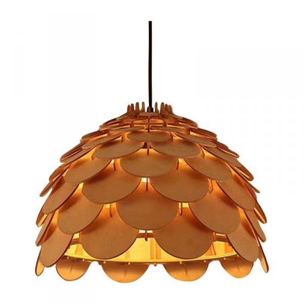 LAMPA WISZĄCA DREWNIANA DUŻA 50CM DEKORACYJNA NAD STÓŁ LIGHT PRESTIGE BURGO  LP-101335/1P L