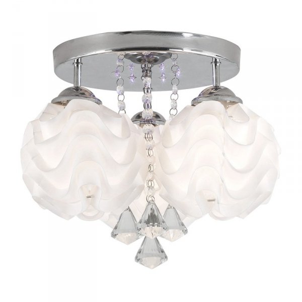 LAMPA SUFITOWA PLAFON NOWOCZESNY GLAMOUR Z KRYSZTAŁKAMI LED RGB Z PILOTEM LIGHT PRESTIGE SADA 3xE14 LP-119/3C