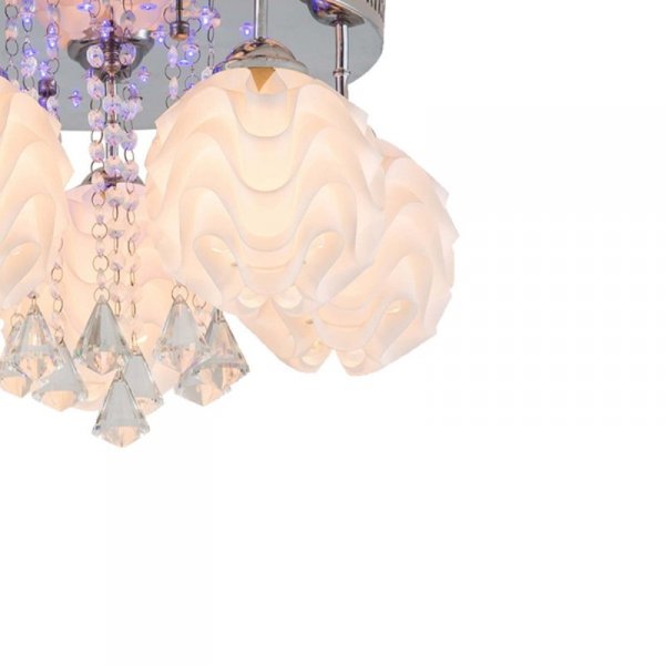 LAMPA SUFITOWA PLAFON NOWOCZESNY GLAMOUR Z KRYSZTAŁKAMI LED RGB Z PILOTEM LIGHT PRESTIGE SADA 3xE14 LP-119/3C