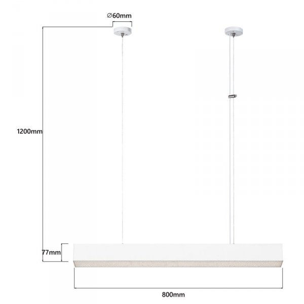 Lampa wisząca Mira M LED CCT Tuya biała LP-1201/1P M WH Smart
