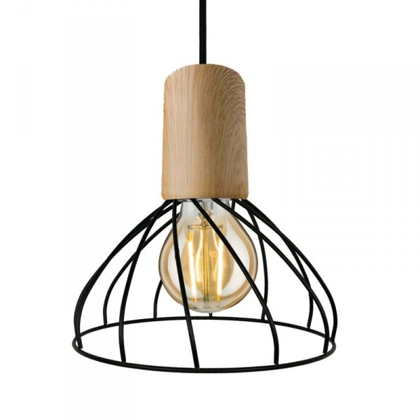 Lampa wisząca Moderno 1xGU10 czarno/brązowa LP-1221/1P S BK