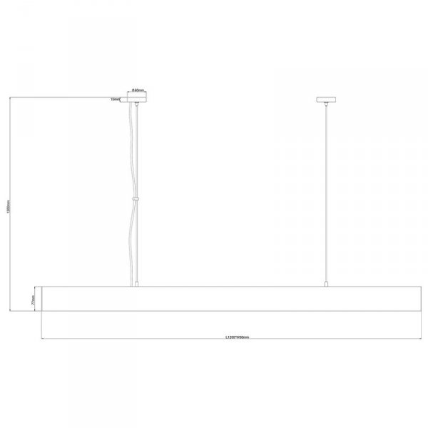 Lampa wisząca Luci L LED CCT Tuya biała LP-1401/1P L WH Smart